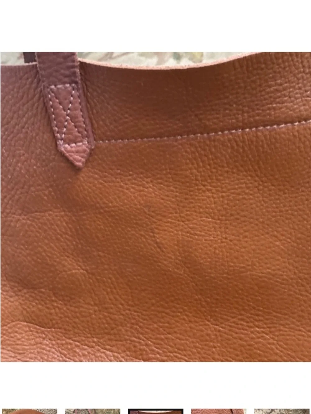 MADEWELL Large Genuine Leather Tote Bag.